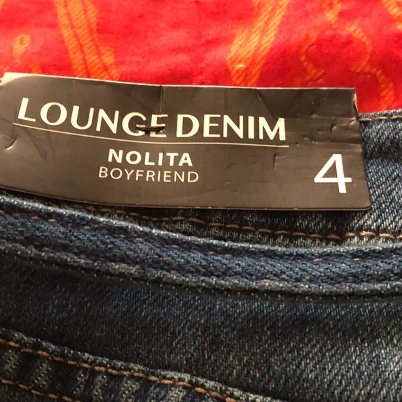 NICOLE MILLER 'NY' BOYFRIEND JEANS.WAIST-TIE,SOFT,LIGHTWEIGHT, LOUNGE DENIM.NWT! - Picture 6 of 8